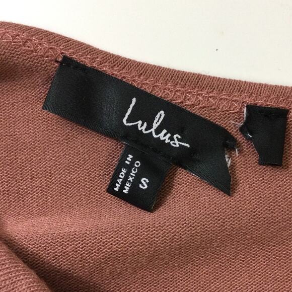 LULU'S SZ S Rusty Rose Pink Adorable Simplicity One-Shoulder Sweater Top NEW 0B1 - Picture 6 of 7